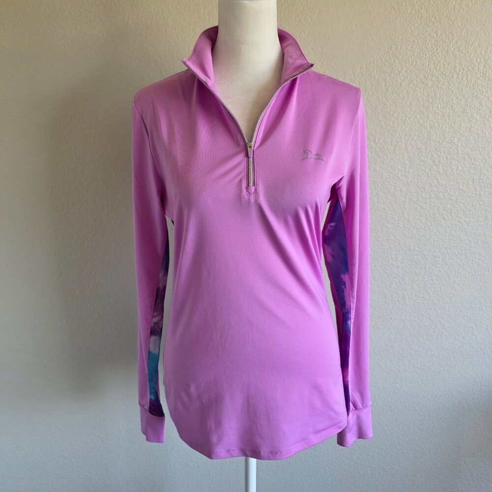 R.J. Classics Ella Long Sleeve 37.5 Equestrian Shirt Jersey 1/4 Zip Size S